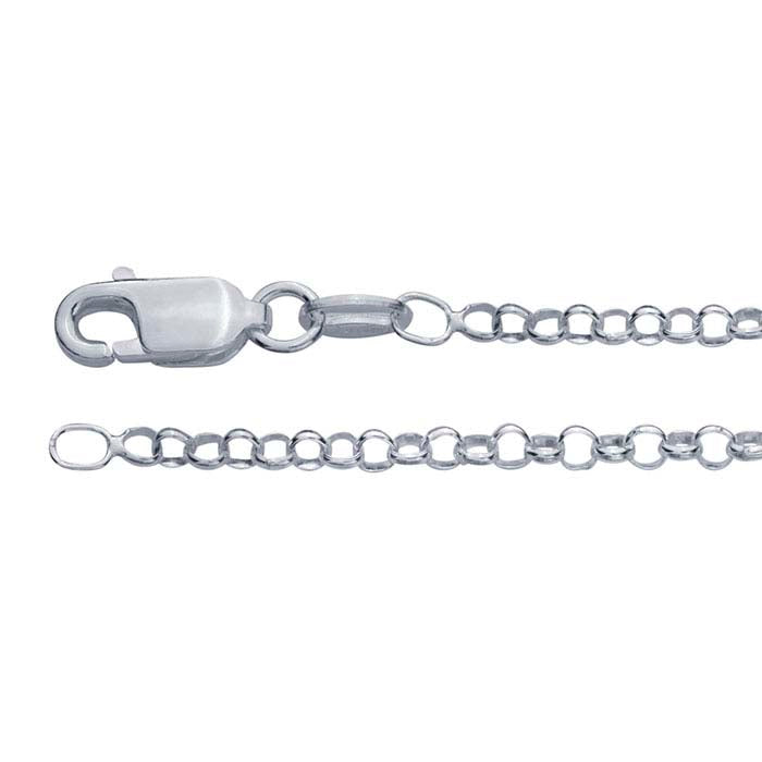 Sterling Silver 2.2mm Round Rolo Chain