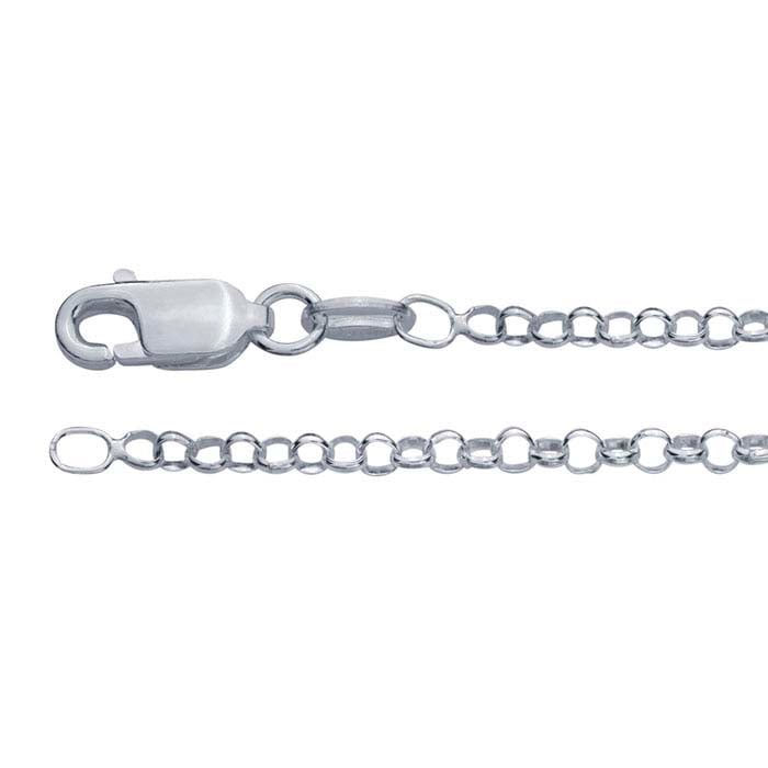 Sterling Silver 2.2mm Round Rolo Chain