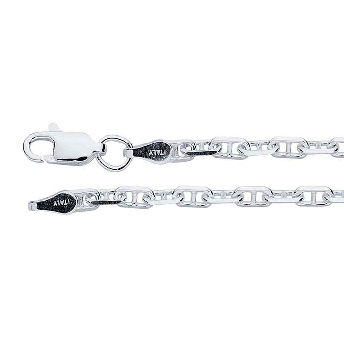 Sterling Silver 2.8mm Beveled Anchor Chain