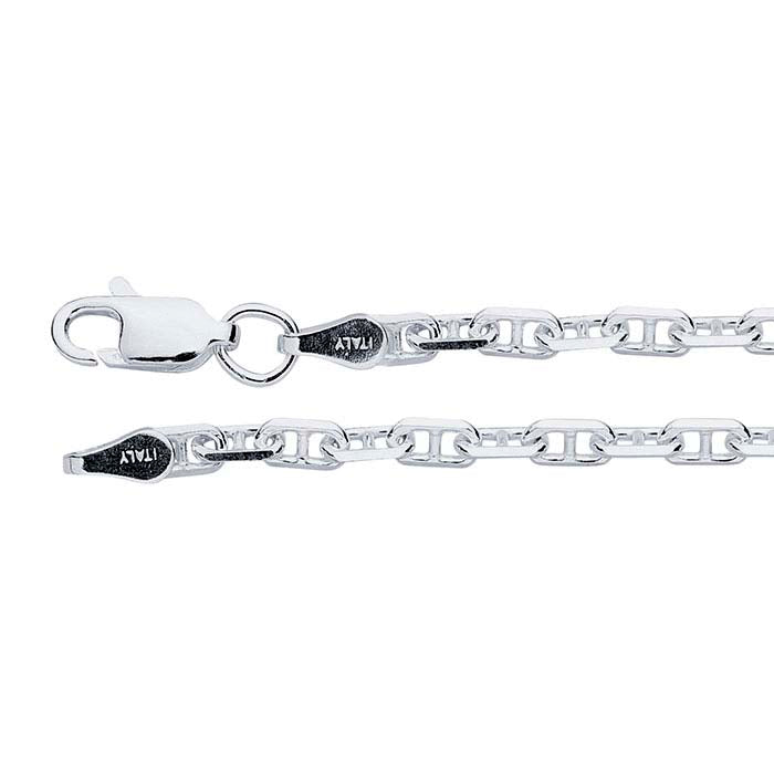 Sterling Silver 2.8mm Beveled Anchor Chain