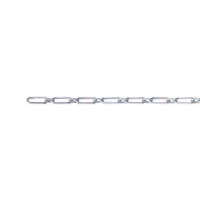 Sterling sølv 1,2 mm faset oval lang og kort kjede, per fot