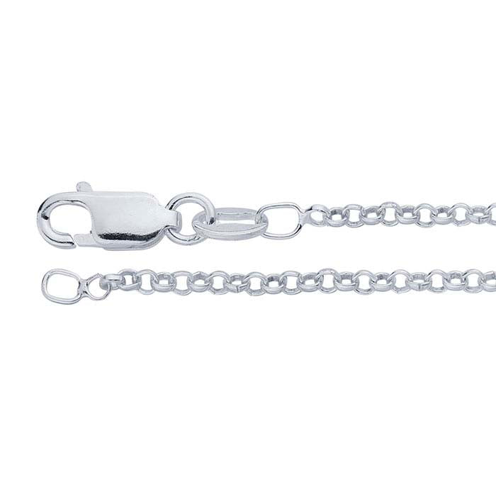 Sterling Silver 1.9mm Round Rolo Chain
