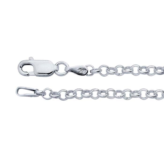 Sterling Silver 2.9mm Round Rolo Chain