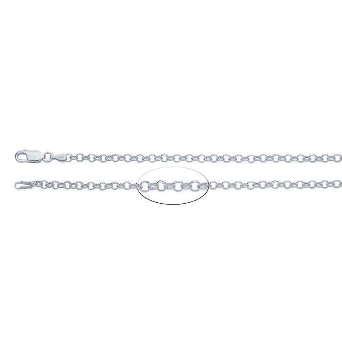 Sterling Silver 2.9mm Round Rolo Chain