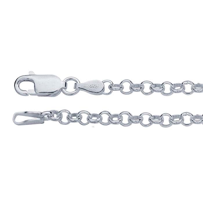 Sterling Silver 2.9mm Round Rolo Chain