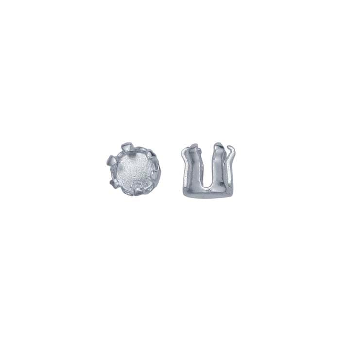 Sterling Silver 3mm Round Snap-Set™ 6-Prong Setting