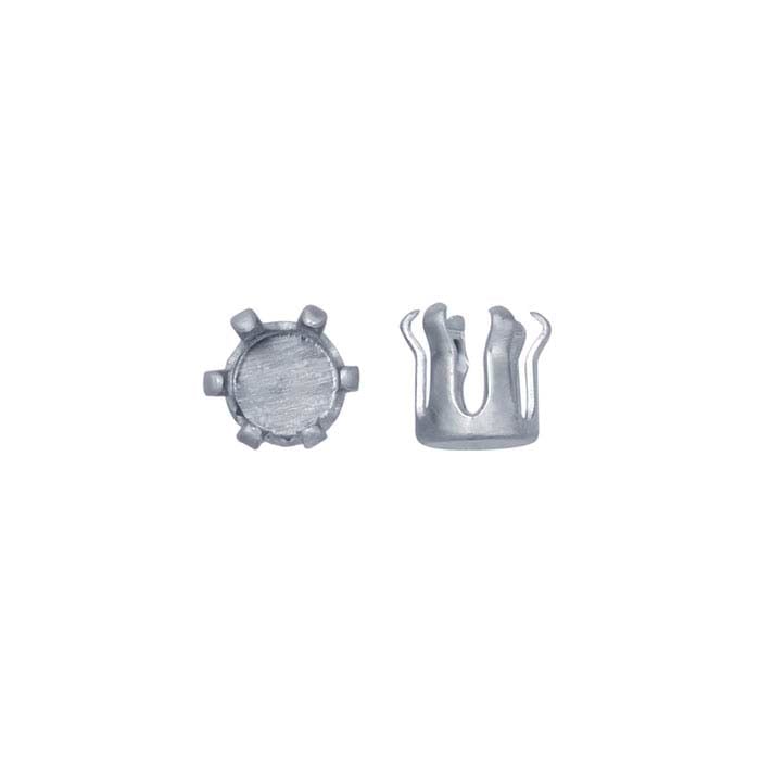 Sterling Silver 4mm Round Snap-Set™ 6-Prong Setting