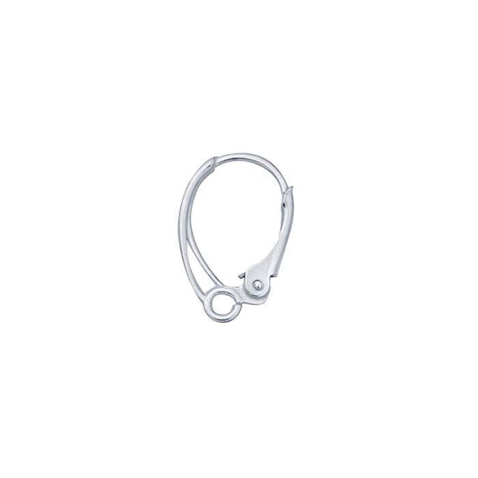 Sterling Silver Lever-Back Ear Wire with Open Ring