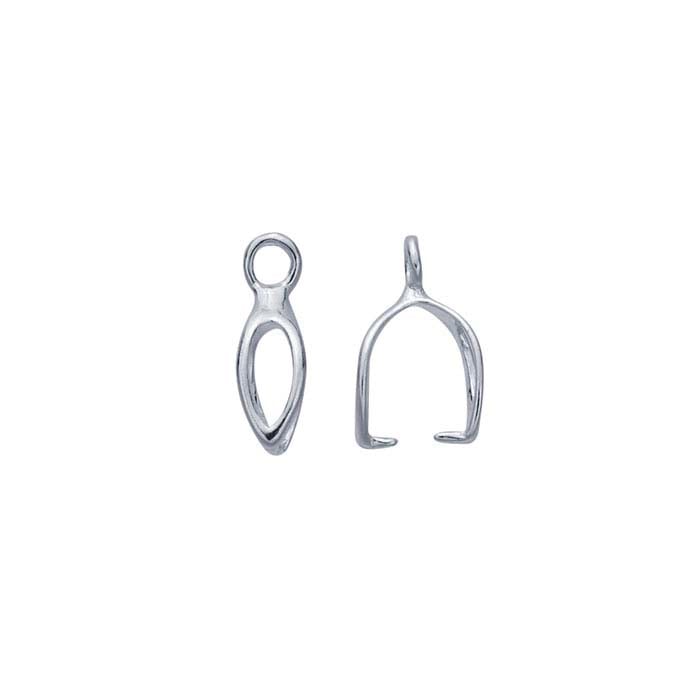 Öppen lövformad klämring i sterlingsilver