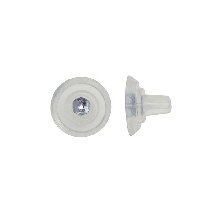 Sterling Silver Silicone-Covered 11mm dia. Friction Ear Nut