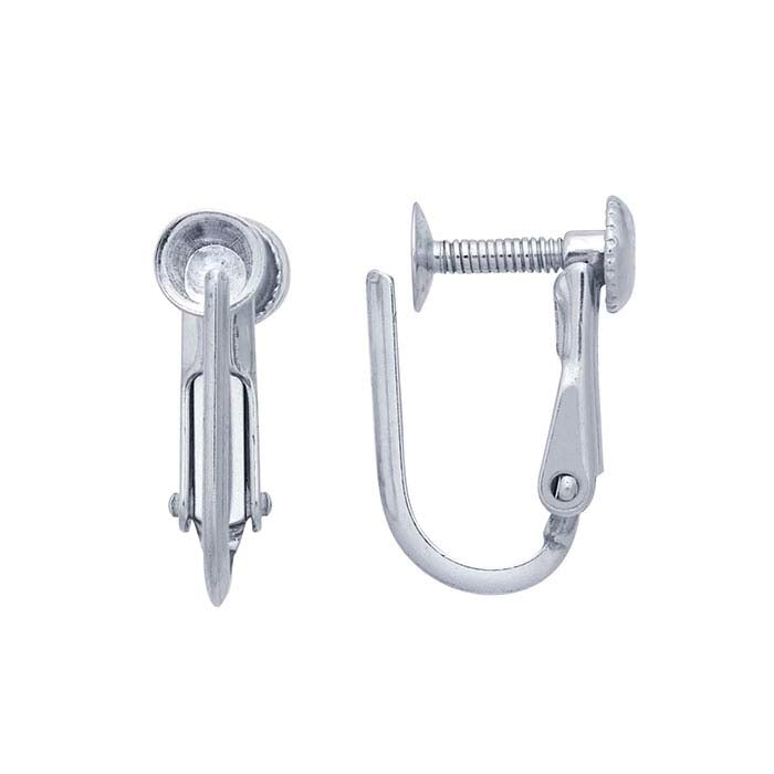 Sterling Silver Hinged Ear Screw with Solder Bar
