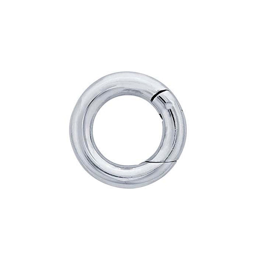 Sidabro 11,7 x 2,25 mm apvalus spaudžiamas užsegimas
