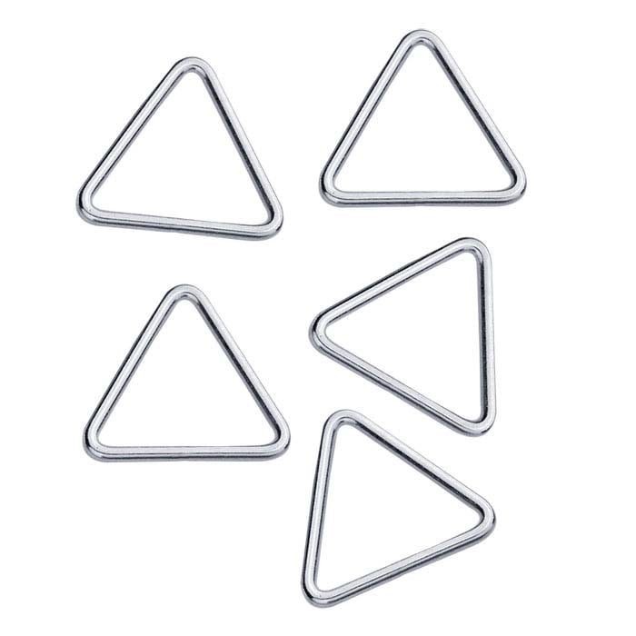 Sterling Silver 8.2mm Triangle Closed Ring