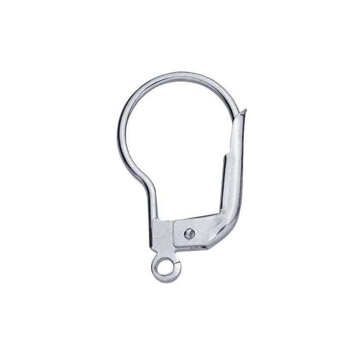 Sterling Silver Lever-Back Ear Wire with Open Ring