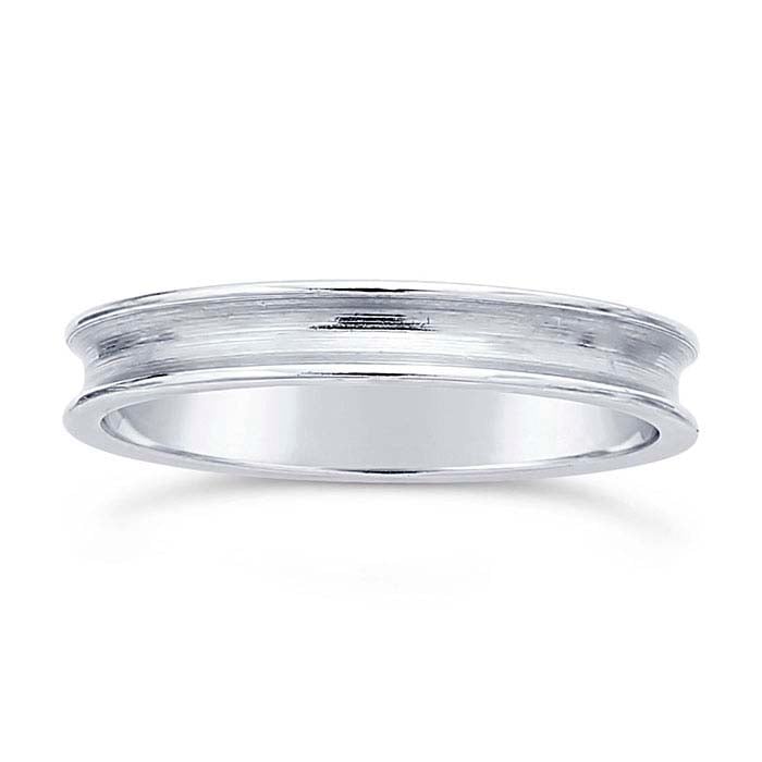 Sterling Silver Concave 3.2mm Channel Ring
