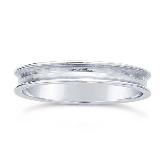Sterling Silver Concave 3.2mm Channel Ring