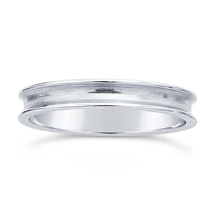 Sterling Silver Concave Channel Ring