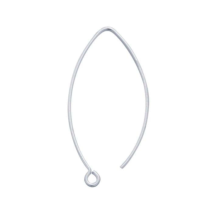 Sterling Silver Marquise Ear Wire with Open Ring