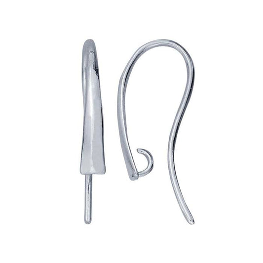 Sterling Silver Elongated Teardrop Ear Wire with Hidden Open Ring