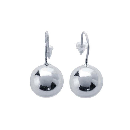 Sterling Silver Ear Wires with 12mm Ball Drop