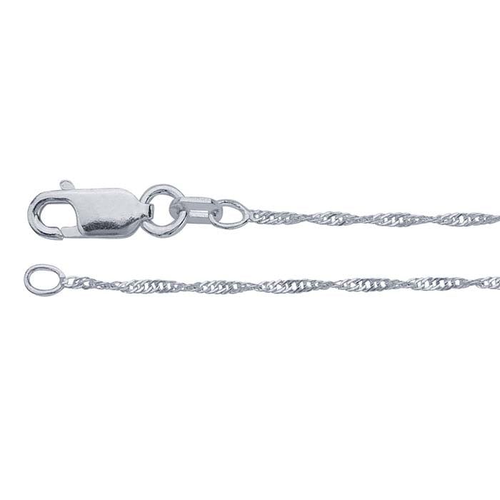 Sterling Silver 1mm Singapore Chain
