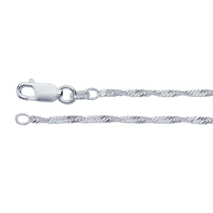 Sterling Silver 1.5mm Singapore Chain