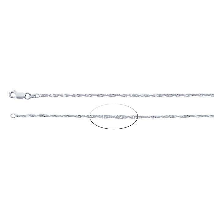 Sterling Silver 1.5mm Singapore Chain