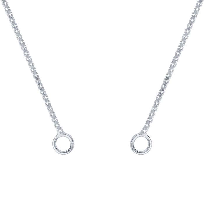 Sterling Silver 1mm Venetian Box Chain Necklace Component