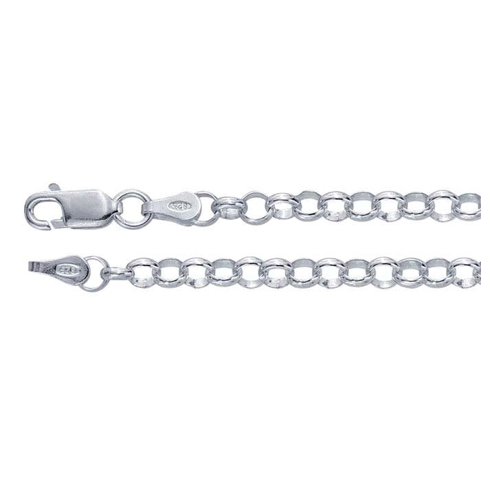 Sterling Silver 3.7mm Round Rolo Chain