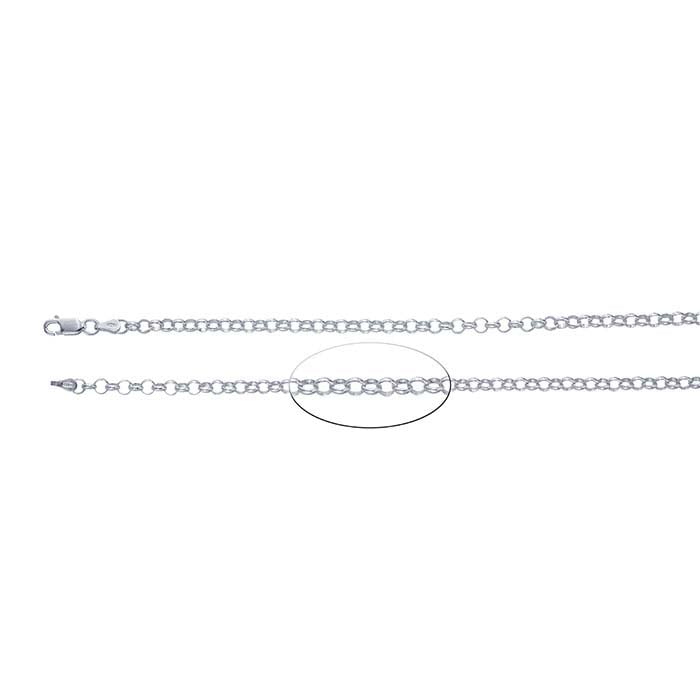 Sterling Silver 3.7mm Round Rolo Chain