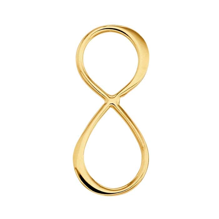 14K Heavy Yellow Gold-Plated Sterling Silver Infinity Component