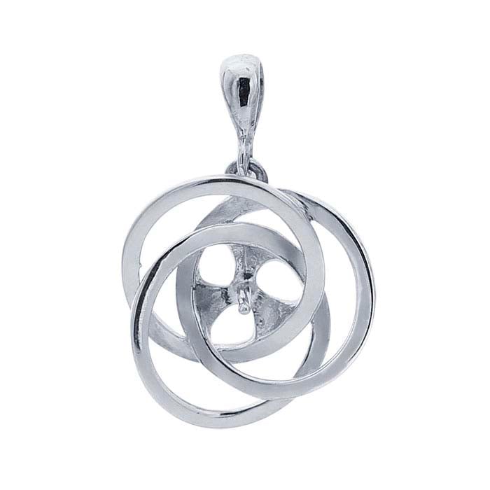 Sterling Silver Love-Knot Pearl Pendant Mounting