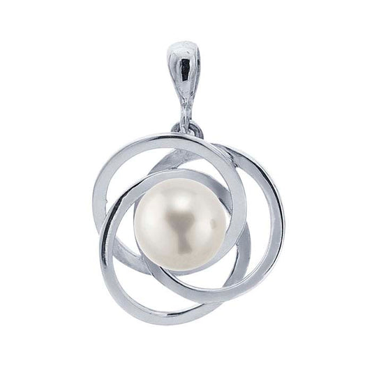 Sterling Silver Love-Knot Pearl Pendant Mounting