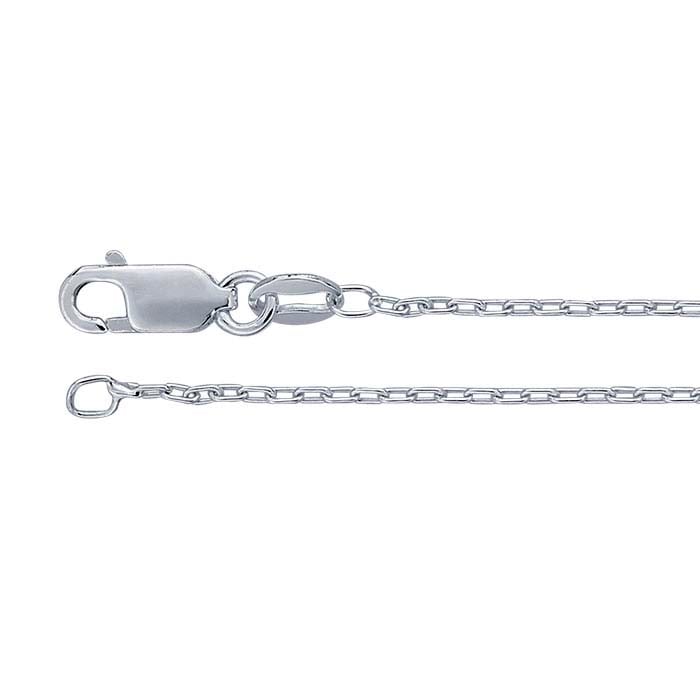 Sterling Silver 1,1 mm Förlängd Kabelkedja