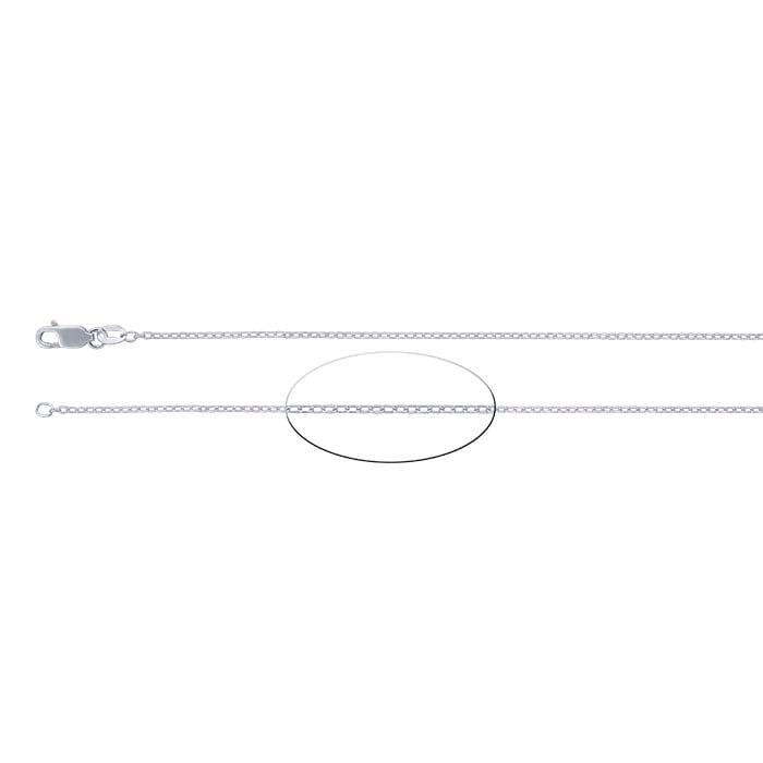 Sterling Silver 1,3 mm Förlängd Kabelkedja