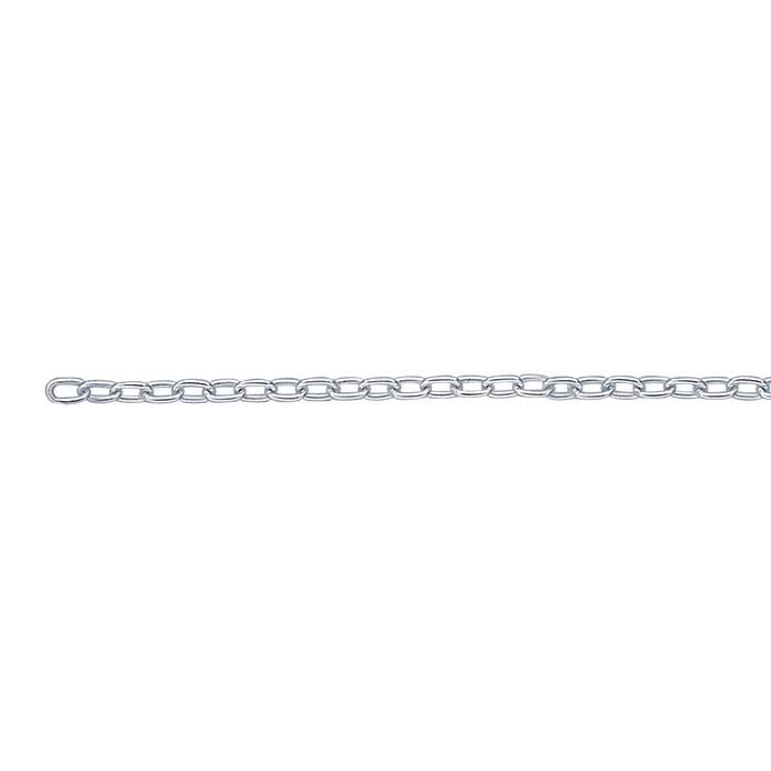 Sterling Silver 1.3mm Förlängd Kabelkedja, 15.24 m. Spole