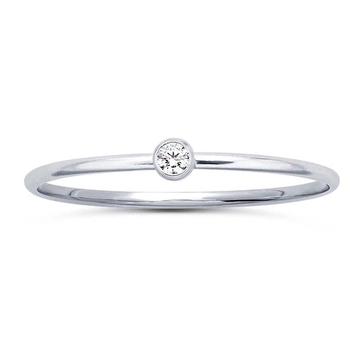 Sterling Silver CZ-Set Ring