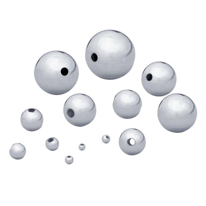 Sterling Silver 9mm Round Seamless Bead