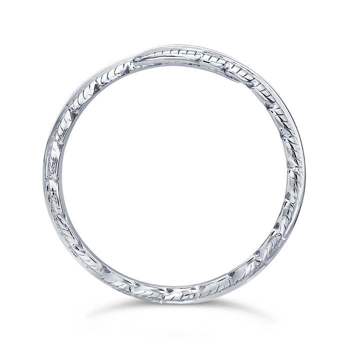 Sterling Silver Feather Bypass Ring