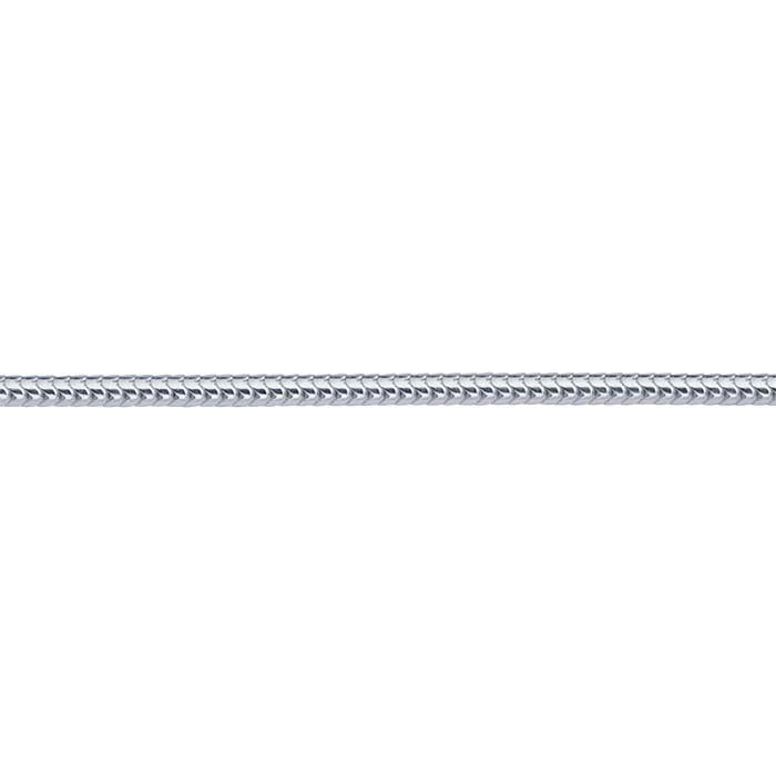 Sterling Silver 1mm Rund Osömd Ormkedja