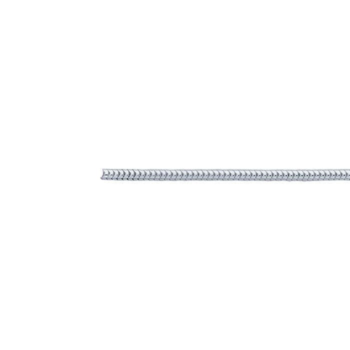 Sterling Silver 1.2mm Round Unseamed Snake Chain, By the Foot