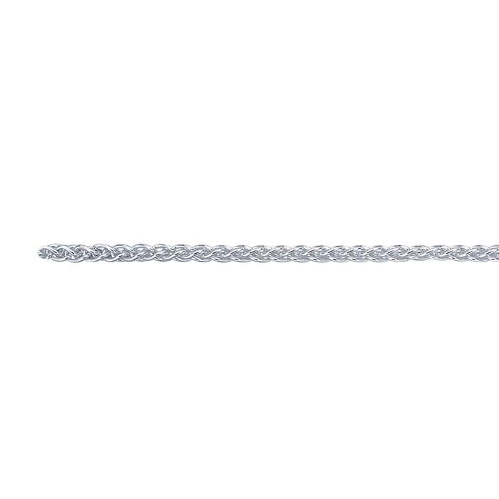 Sterling Zilver 1,3mm Ronde Tarwe Ketting, Per Voet
