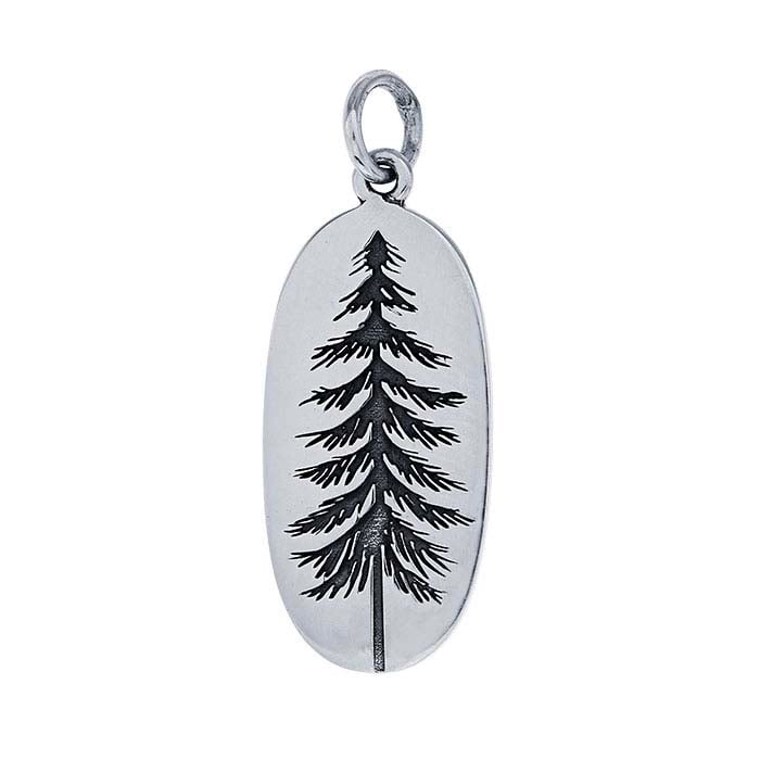 Sterling Silver Pine Tree Pendant