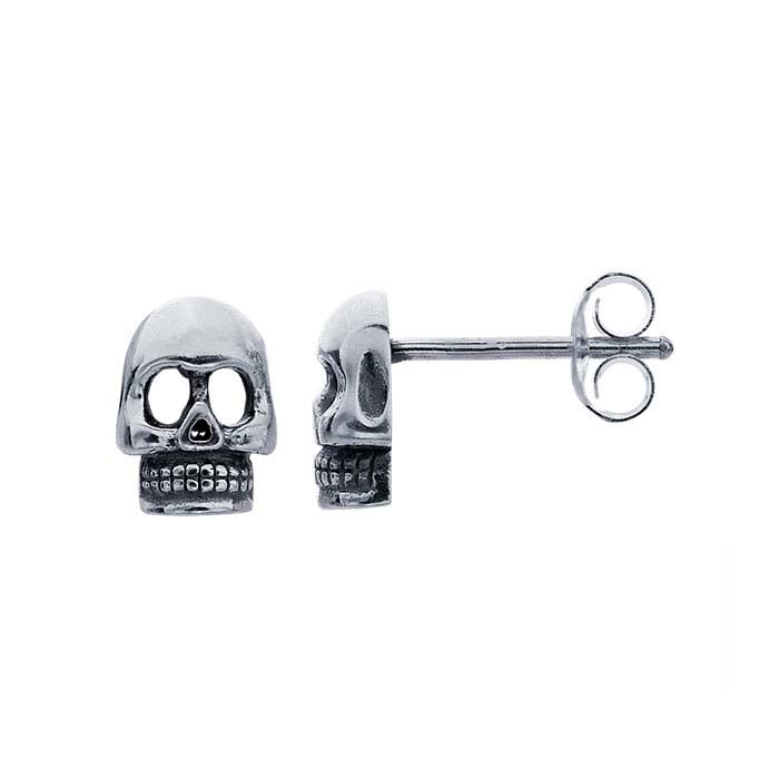 Ohrringe aus Sterlingsilber mit Totenkopf-Motiv