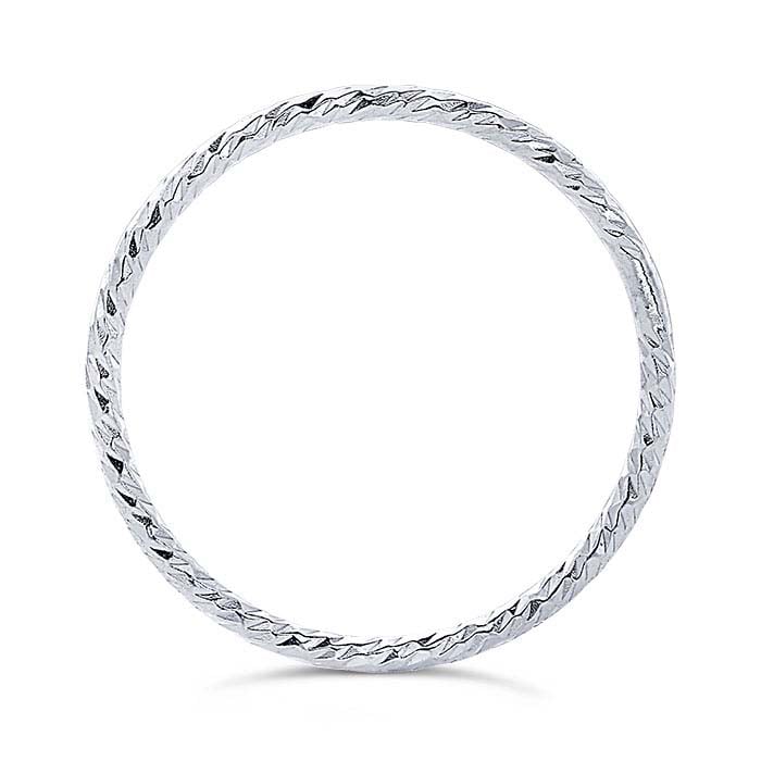Sterling Silver Sparkle-Wire Stackable Ring