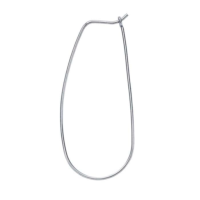 Sterling Silver Teardrop Hoop Earring