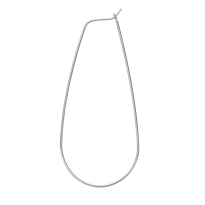 Sterling Silver Teardrop Hoop Earring
