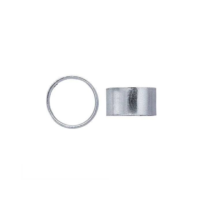 Sterling Silver Lightweight 10mm Round Tube Bezel Setting, Cast
