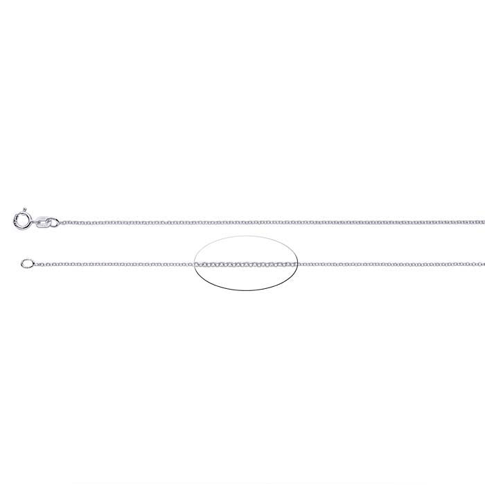 Sterling Silver 1mm Oval Rolo Chain