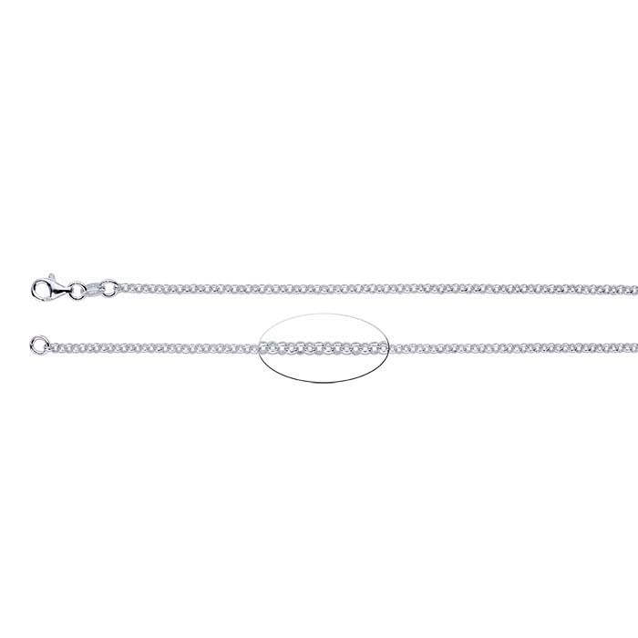 Sterling Silver 2.4mm Round Rolo Chain